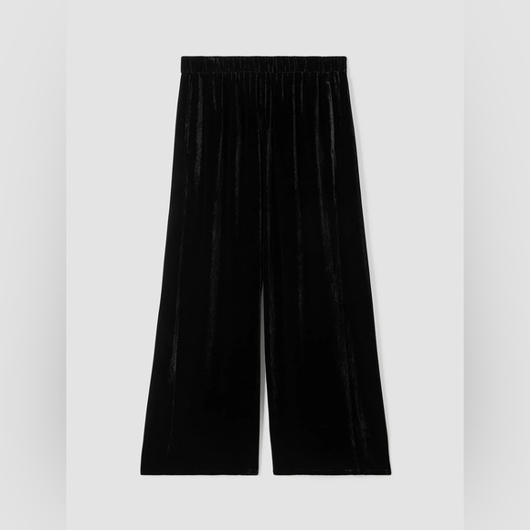 - NWT Eileen Fisher Velvet Wide-Leg Pant - Picture 3 of 9